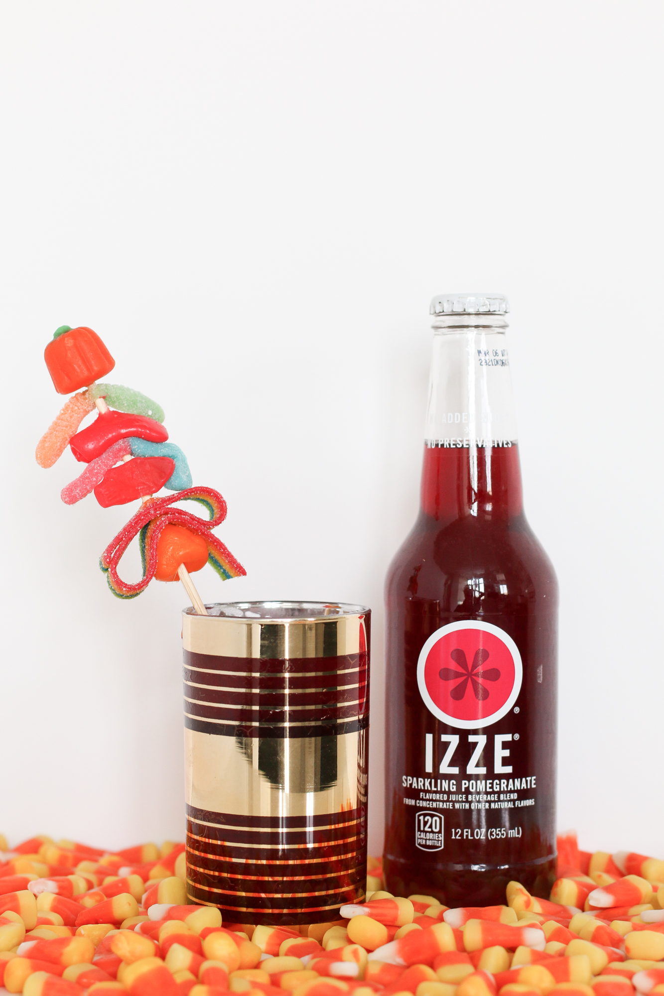 Halloween Candy Cocktail Stirrers with IZZE.
