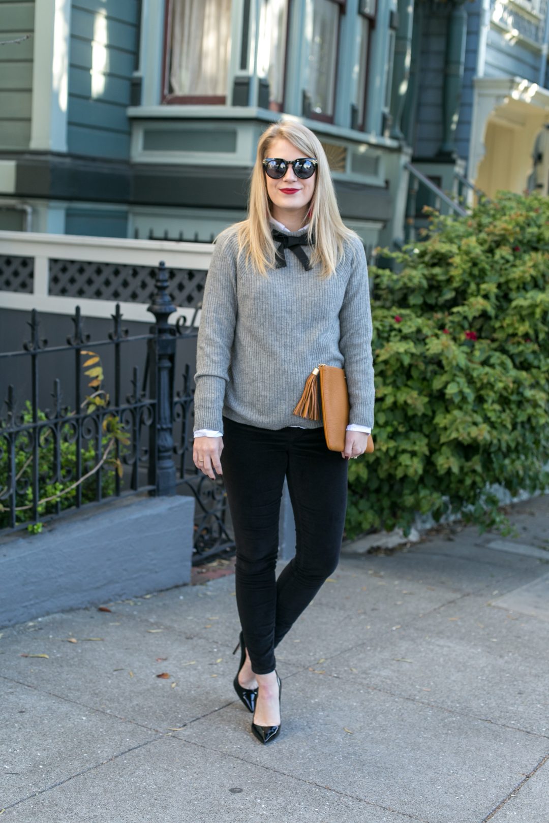 Bow Neck Sweater.