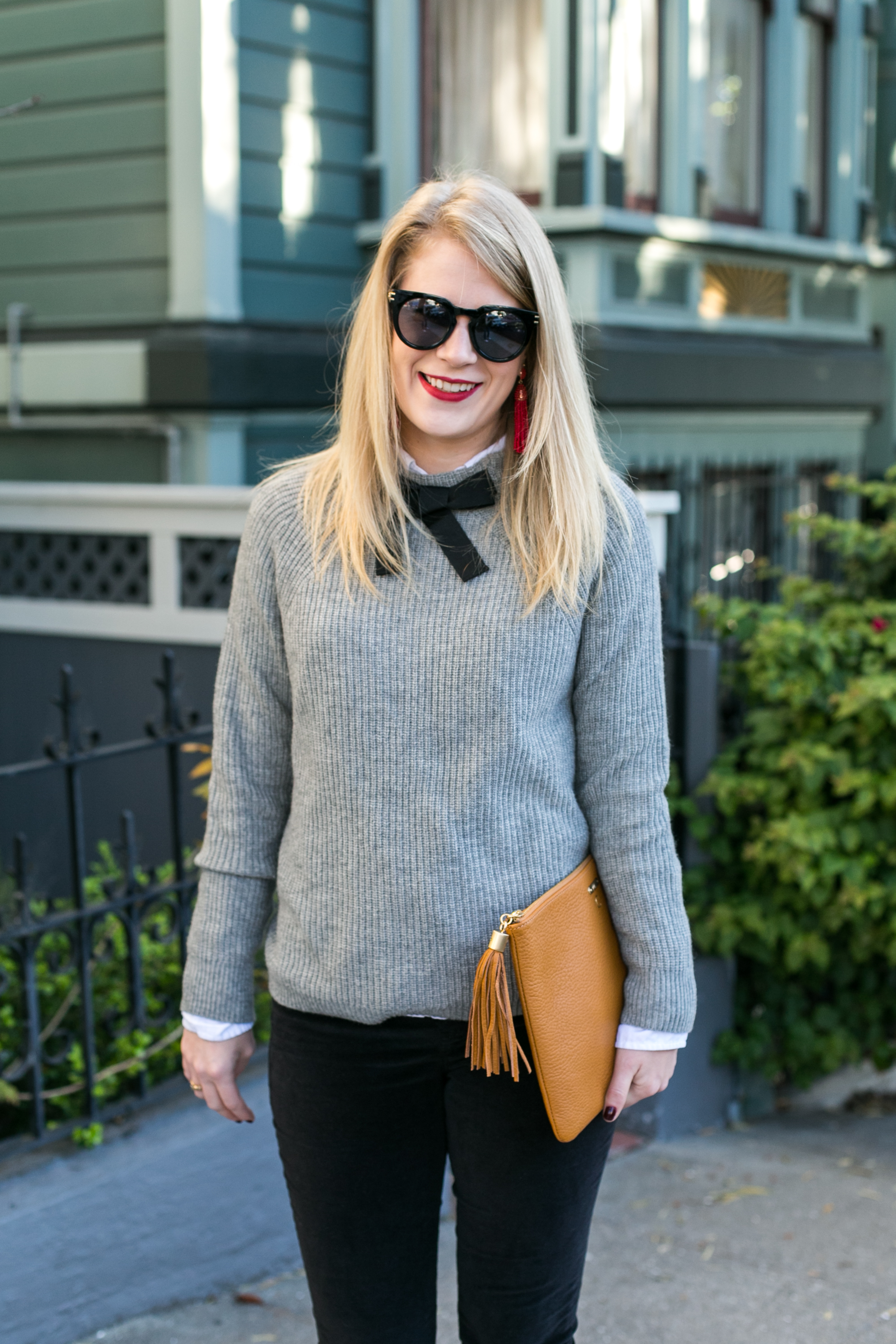 Bow Neck Sweater.