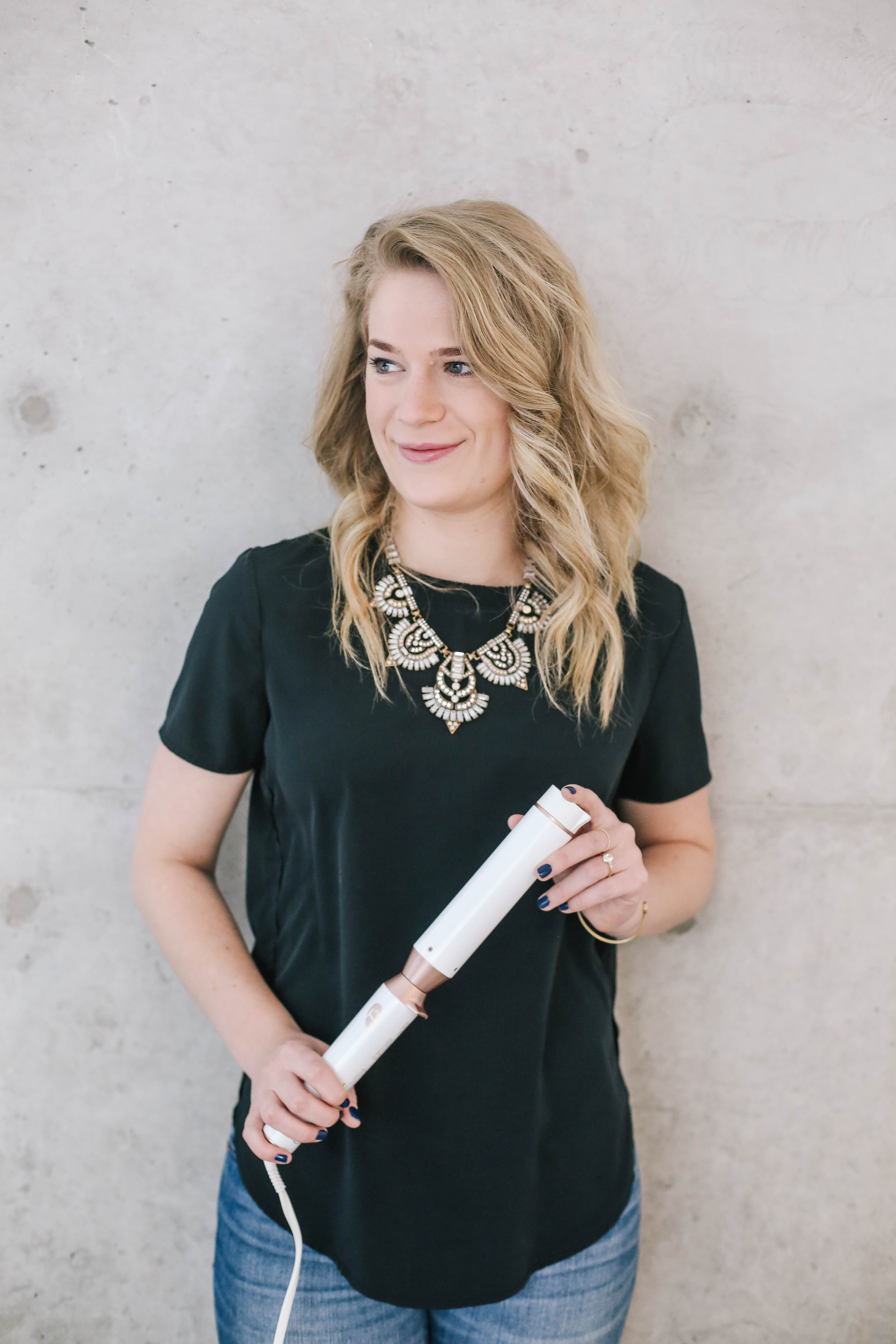 Easy Undone Curling Wand Waves.