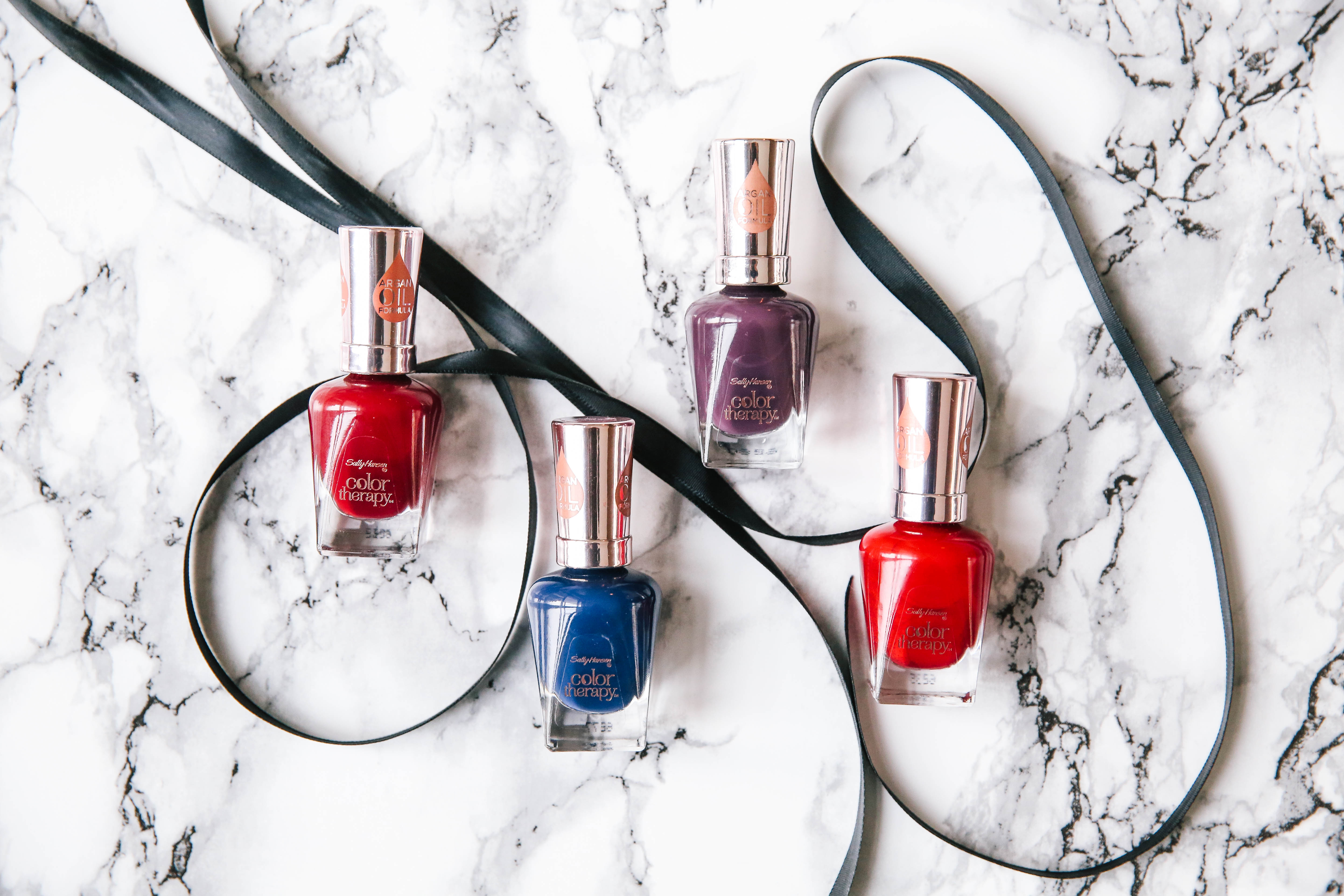 Holiday Ready Nails with Sally Hansen Color Therapy. 