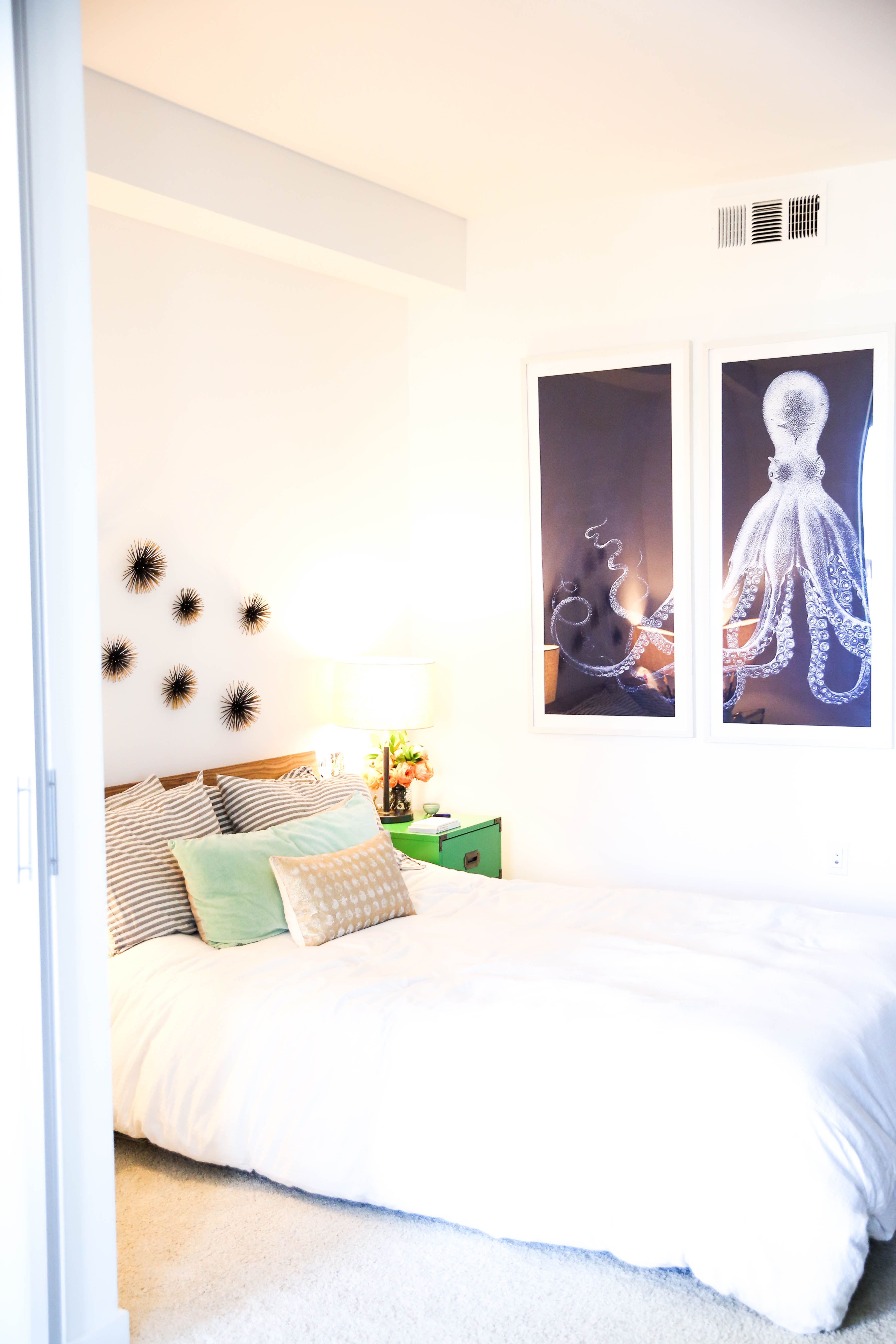 A Colorful San Francisco apartment in Hayes Valley featuring budget friendly decorating options.