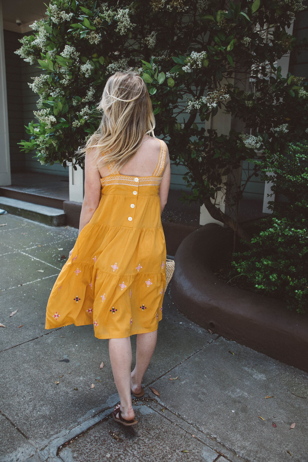 Sunny Yellow Madewell Midi Dress.